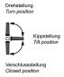 Preview: Schüco RC-Fenstergriff abschließbar, 2 Schaltstufen