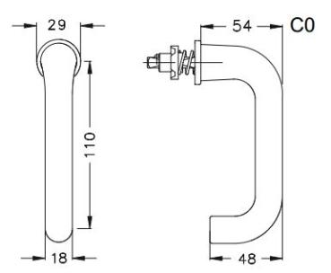 Schüco Fenstergriff - FSB Design 1070