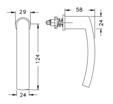 Schüco Fenstergriff - FSB Design 1107