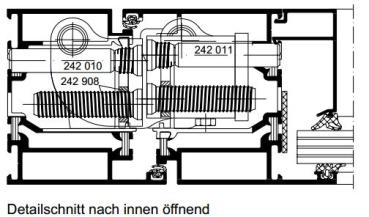 Schüco verdeckt liegendes Türband – VL Band 180°