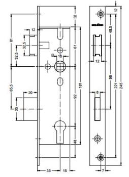 Riegel-Fallenschloss 241255 / 241256
