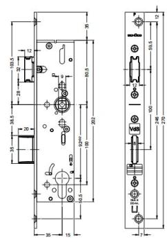 Riegel-Fallenschloss 241966 / 241965