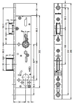 Riegel-Fallenschloss 241977 / 241979 / 241981