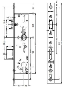 Riegel-Fallenschloss 241985 / 241987