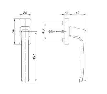 FKS Fenstergriff 1030 Standard