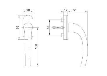 FKS Fenstergriff 1031 Standard
