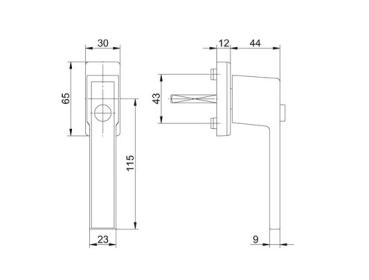 FKS Fenstergriff 1033D mit Sperrtaste