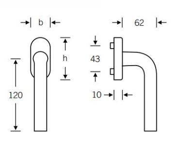 FSB Fenstergriff 34 1075 Standard