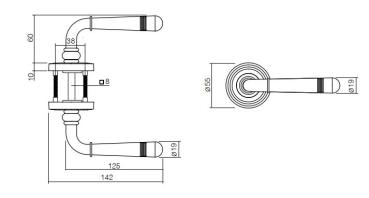 ProGriff TD- Helena auf Rosette – Nickel matt/Chrom