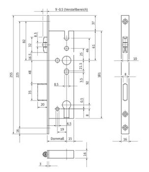 Rollfallenschloss Typ B 1300