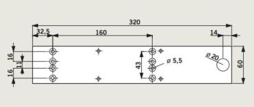 Dorma Montageplatte für TS 73 EMF