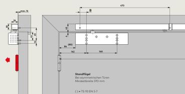 Dormakaba Gleitschiene GSR / V für TS 93 B