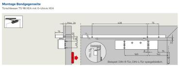 Dormakaba Gleitschiene G- Ubivis XEA für TS 98 XEA