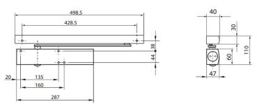 GEZE E- Gleitschiene für TS 5000