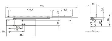 GEZE R- Gleitschiene für TS 5000