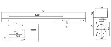 GEZE R- Gleitschiene BG für TS 5000