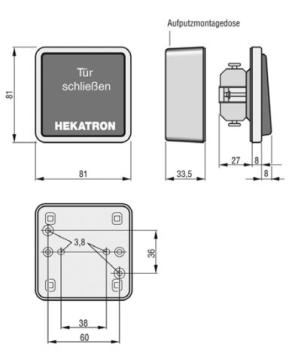 Hekatron Handtaster HAT 02 AP / UP