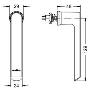 Preview: Schüco Fenstergriff Standard