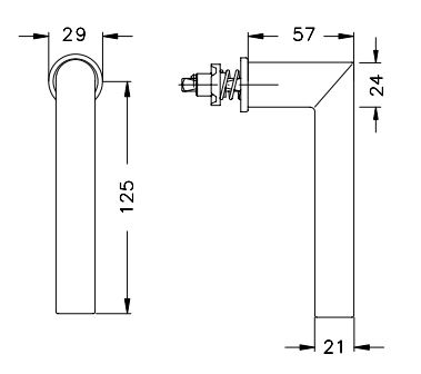 Türgriff-SZ gQ DG58 AUSSEN PZ92 STAHL 216 - Tradycja Fensterfabrik