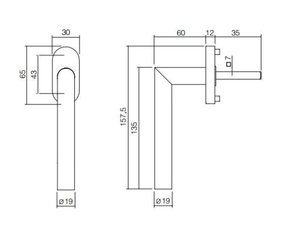 ProGriff  Fenstergriff T-Form