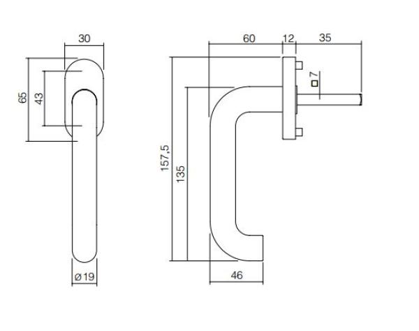ProGriff  Fenstergriff U-Form