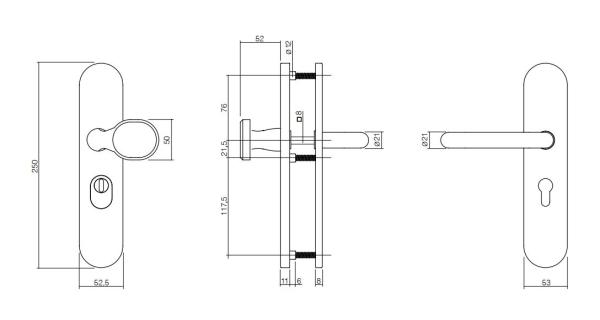 ProGriff Schutzbeschlag T- Form ES 1