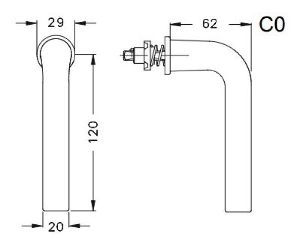 Schüco Fenstergriff - FSB Design 1075