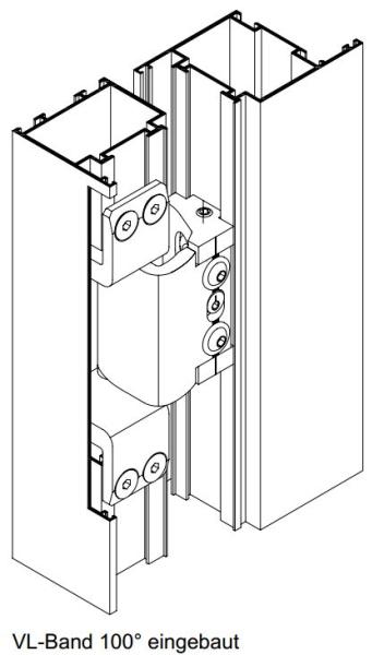 Schüco verdeckt liegendes Türband – VL Band 100°