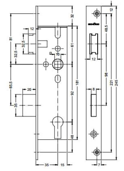 Riegel-Fallenschloss 241255 / 241256