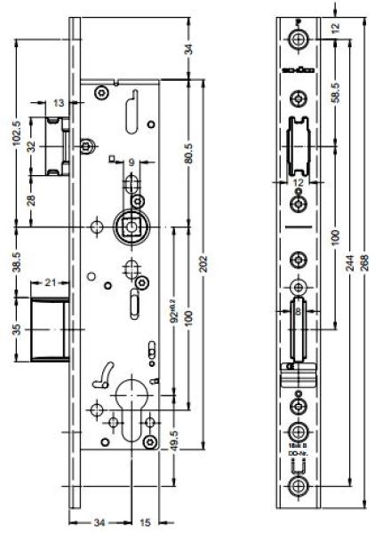 Riegel-Fallenschloss 241977 / 241979 / 241981