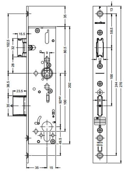 Riegel-Fallenschloss 241985 / 241987