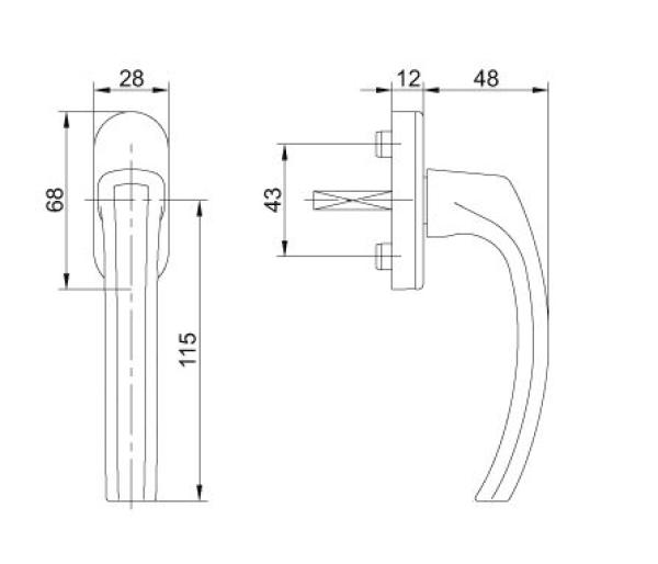 FKS Fenstergriff 1005 Standard