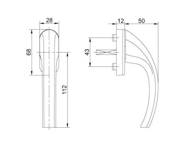 FKS Fenstergriff 1007 Standard