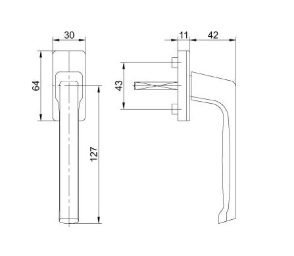 FKS Fenstergriff 1030 Standard