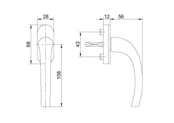 FKS Fenstergriff 1031 Standard