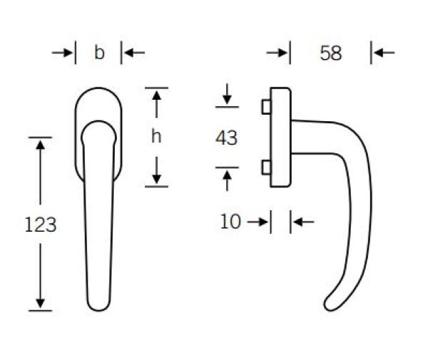 FSB Fenstergriff 34 1023 Standard