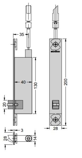 Standflügelverriegelung 268293 / 268300