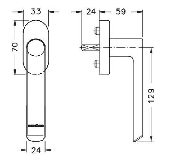 Schüco Designlinie Standardgriff