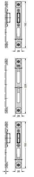Schließplatten 279021 / 279022