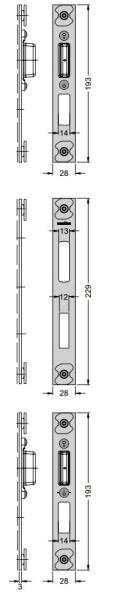 Schließplatten 279021 / 279022