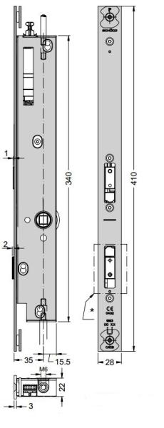 Motor-Treibriegelschloss 279088