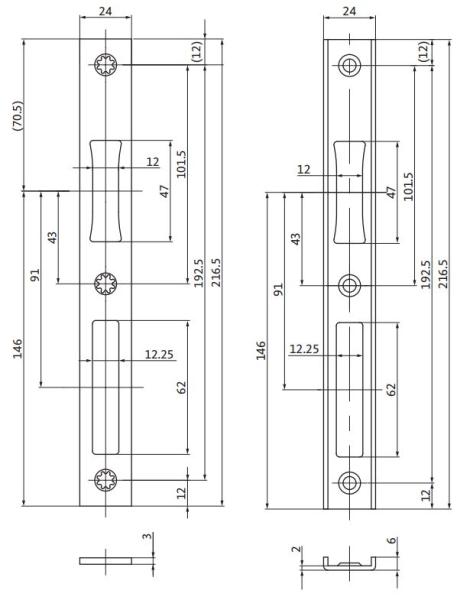 Fallenschließblech Typ B 90000