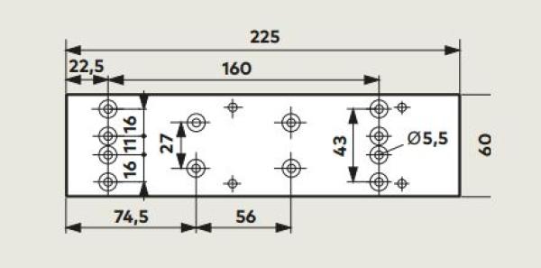 Dormakaba Montageplatte für TS 73 V