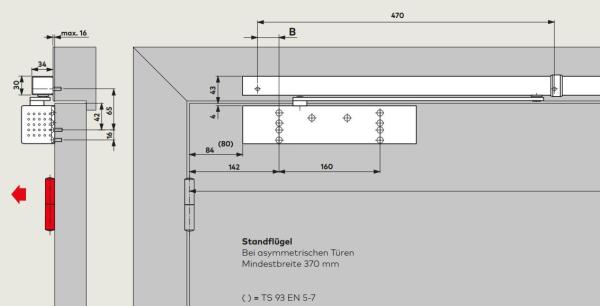 Dormakaba Gleitsch. GSR EMF 1V  für TS 93 B