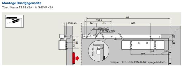 Dormakaba Gleitschiene G- EMR XEA  für TS 98 XEA