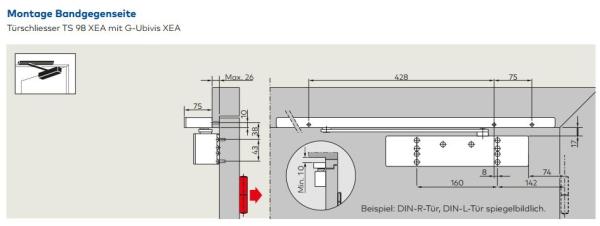 Dormakaba Gleitschiene G- Ubivis XEA für TS 98 XEA