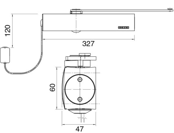 GEZE Türschließer TS 5000 E-HY EN 3-6