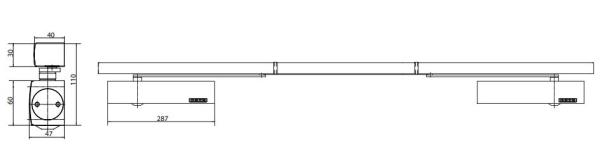 GEZE Gleitschiene E - ISM für TS 5000