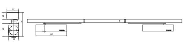 GEZE Gleitschiene R - ISM für TS 5000