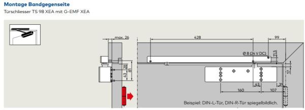 Dormakaba Gleitschiene G- EMF XEA  für TS 98 XEA